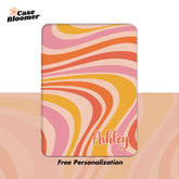 Groovy Pink Swirl Lines Kindle Case, Kobo, Free Personalization